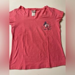 !!VINTAGE!!V cut donald duck “uh oh”shirt decorated with rhinestones!